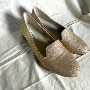 Steve Madden glitter loafers (champagne)